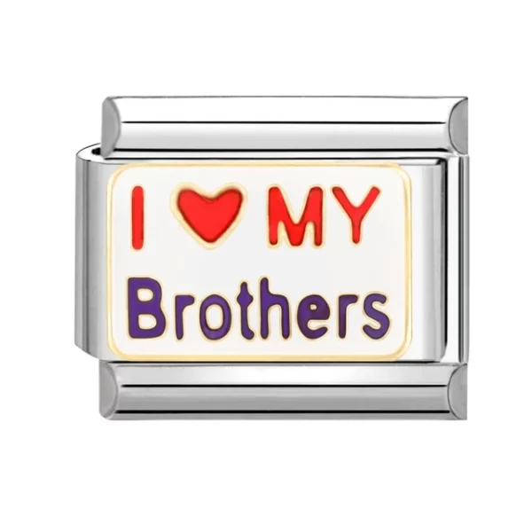 Charm I love my brothers from Italian Bracelet