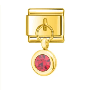 Charm Golden Ruby from Italian Bracelet