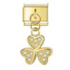 Charm Diamond Encrusted Clover from Italian Bracelet