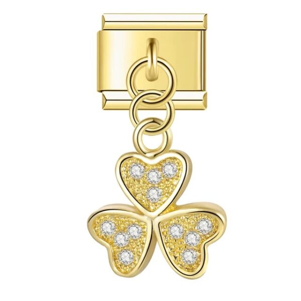 Charm Diamond Encrusted Clover from Italian Bracelet