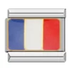 Charm Flagge von Frankreich aus italienischem Armband