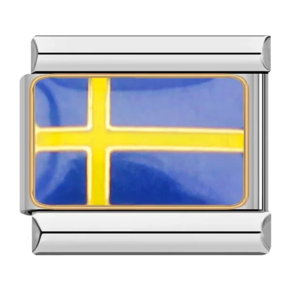 Charms Flagge von Schweden von Italian Bracelet