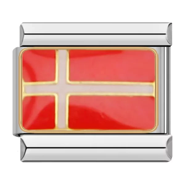 Charm Flagge von Dänemark von Italian Bracelet