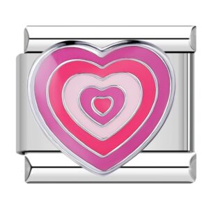 Charm My Crazy Pink Heart van Italian Bracelet