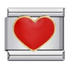 Charm Red Hot Heart Zilver van Italian Bracelet