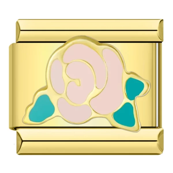 Charm Roze Roos Goud van Italian Bracelet