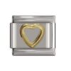 Charm of a golden heart for in your Italian Bracelet