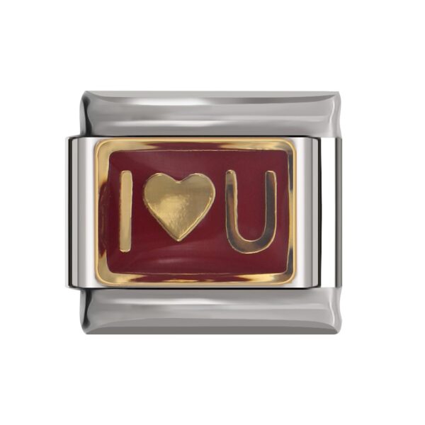 Charm I love you voor in je Italian Bracelet