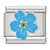 Charm of a blue flower for in your Italian Bracelet