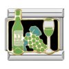 Charm of a good glass of wine for your Italian Bracelet