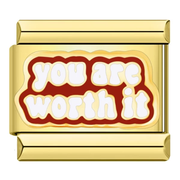 Charm You are worth it van Italian Bracelet