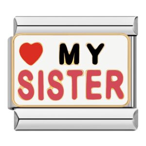 Charm Love my Sister by Italian Bracelet