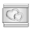 Charm Silver Hearts from Italian Bracelet