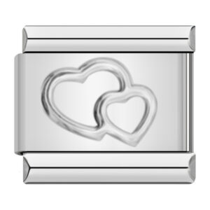 Charm Silver Hearts from Italian Bracelet