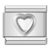 Charm Silver heart from Italian Bracelet