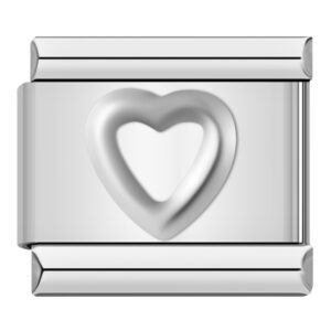 Charm Silver heart from Italian Bracelet