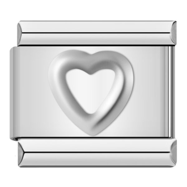 Charm Silver heart from Italian Bracelet