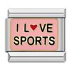 Charm I love sports van Italian Bracelet