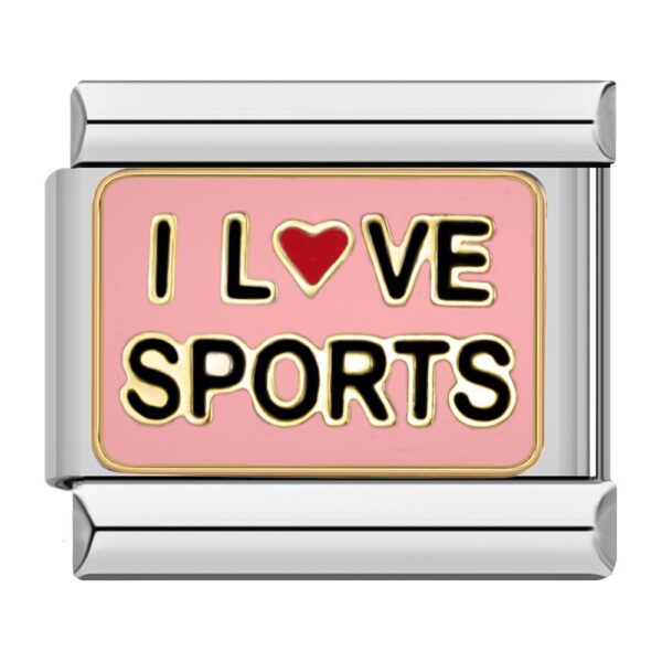 Charm I love sports van Italian Bracelet