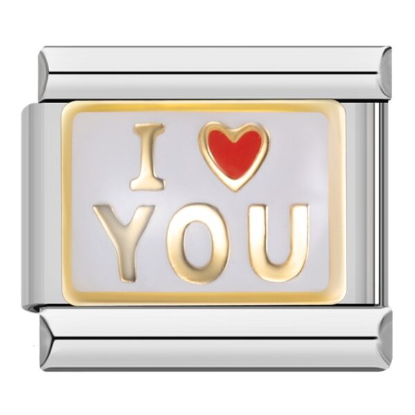 Charm I love you van Italian Bracelet