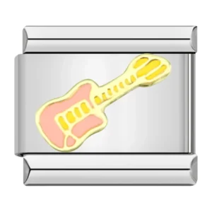 Charm „Guitar Gero“ in Silber von Italian Bracelet