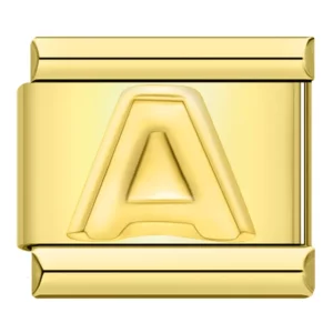 Charm letter A gold by Italian Bracelet