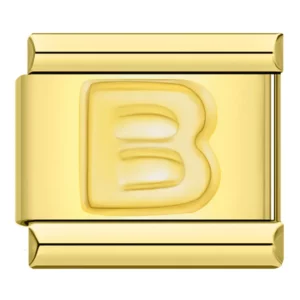 Charm letter B gold by Italian Bracelet