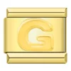 Charm letter G in gold color from Italian Bracelet