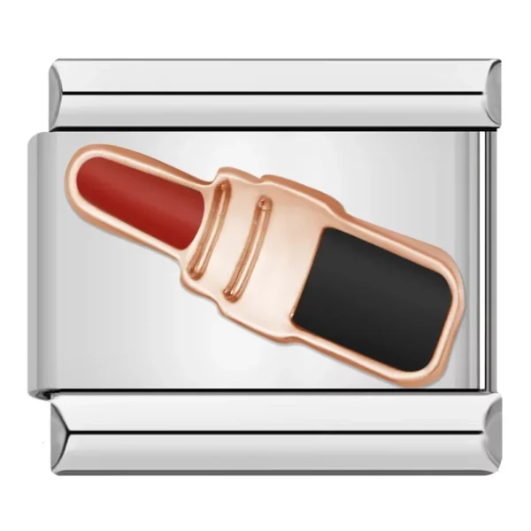 Charm Lipstick Silver by Italian Bracelet