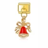 Charm Christmas bell red from Italian Bracelet