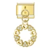 Charm Christmas Wreath gold from Italian Bracelet