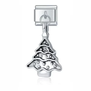 Charm Christmas Tree Silver from Italian Bracelet