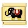Charm Black Elephant van Italian Bracelet