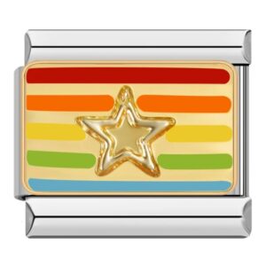 Charm Rainbow Star from Italian Bracelet