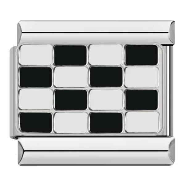 Charm Checkered Flag van Italian Bracelet