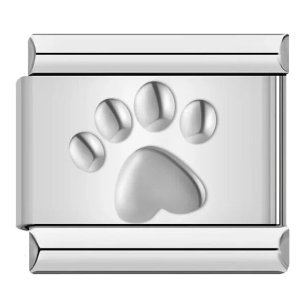 Charm Puppy Paw silver by Italian Bracelet