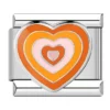 Charm My Crazy Orange Heart from Italian Bracelet