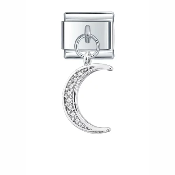 Charm Silver Moon from Italian Bracelet