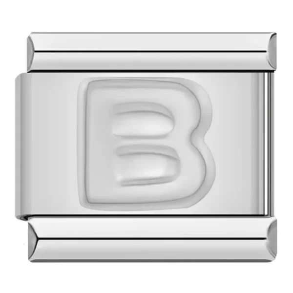 Charm letter B silver by Italian Bracelet