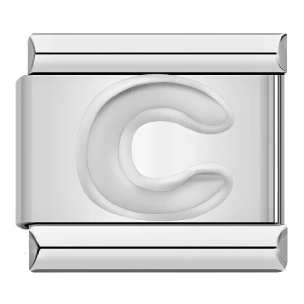 Charm letter C zilver van Italian Bracelet