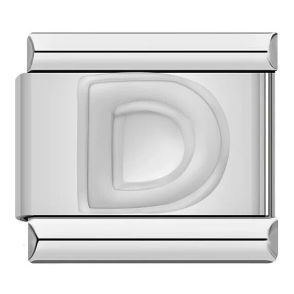 Charm Letter D silver by Italian Bracelet