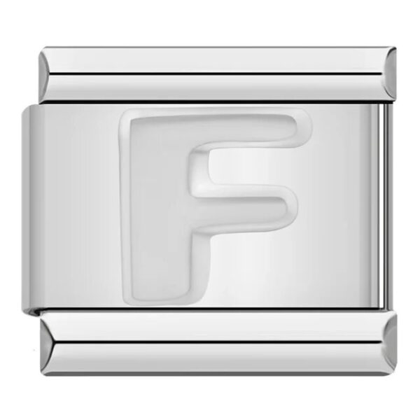 Charm Letter F silver by Italian Bracelet