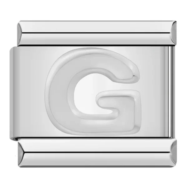 Charm letter G in Silver from Italian Bracelet