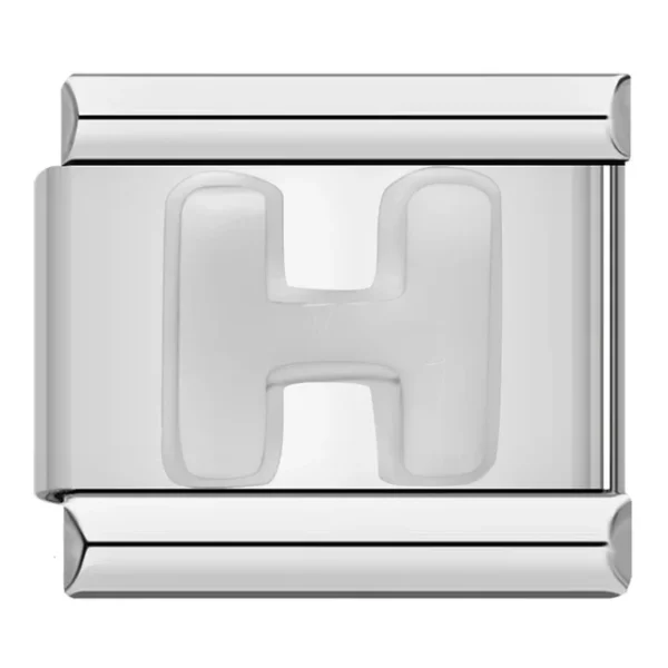 Charm Letter H silver by Italian Bracelet