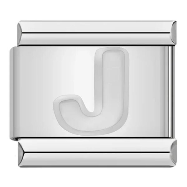 Charm Letter J silver by Italian Bracelet