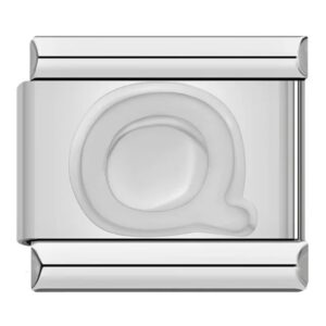 Charm Letter Q silver by Italian Bracelet