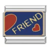 Charm Friend or Best Friend blue from Italian Bracelet