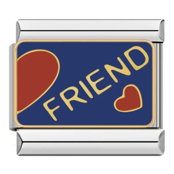 Charm Friend of Best Friend blue van Italian Bracelet