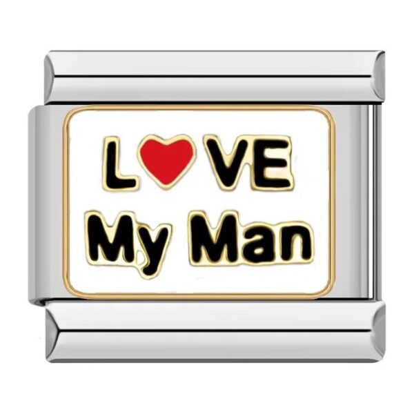 Charm Love my Man from Italian Bracelet