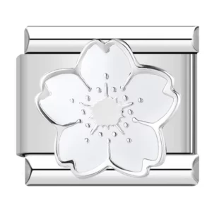 Charm White Flower from Italian Bracelet